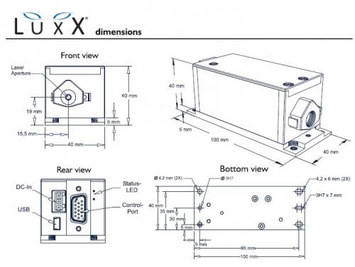 LuxX dimensional drawings
